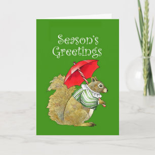 Squirrel Christmas Card