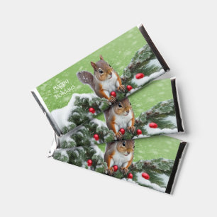 Squirrel Christmas Holiday Hershey Bar Favors