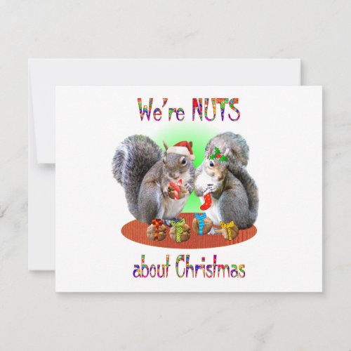 Squirrel Christmas Nuts Holiday Card