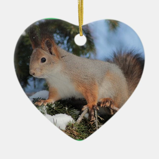 Squirrel Christmas Ornament (Front)