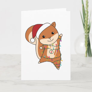 Squirrel Christmas Winter Animals Card