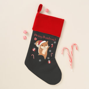 Squirrel Christmas Winter Animals Stocking
