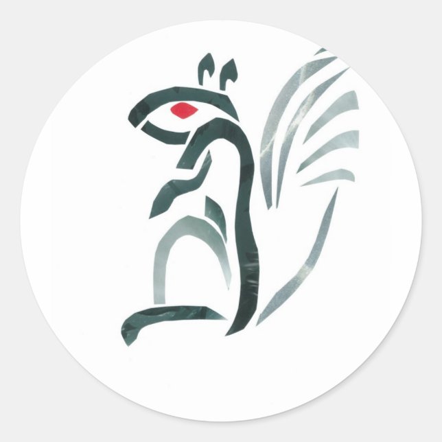 Squirrel Classic Round Sticker (Front)