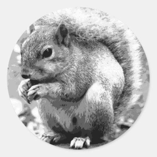 Squirrel Classic Round Sticker