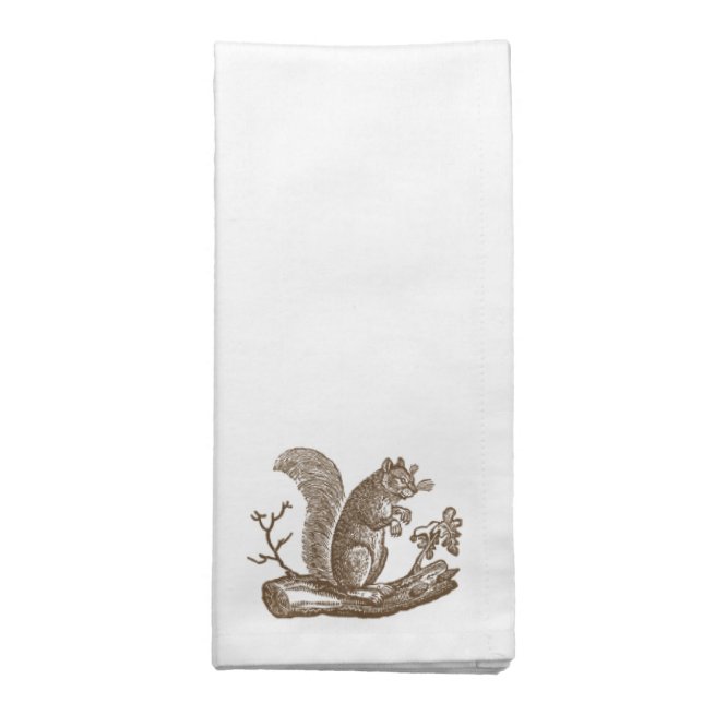Squirrel Cloth Napkin (Folded)