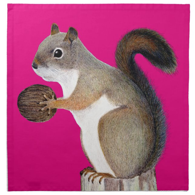 Squirrel Cloth Napkin (Front)