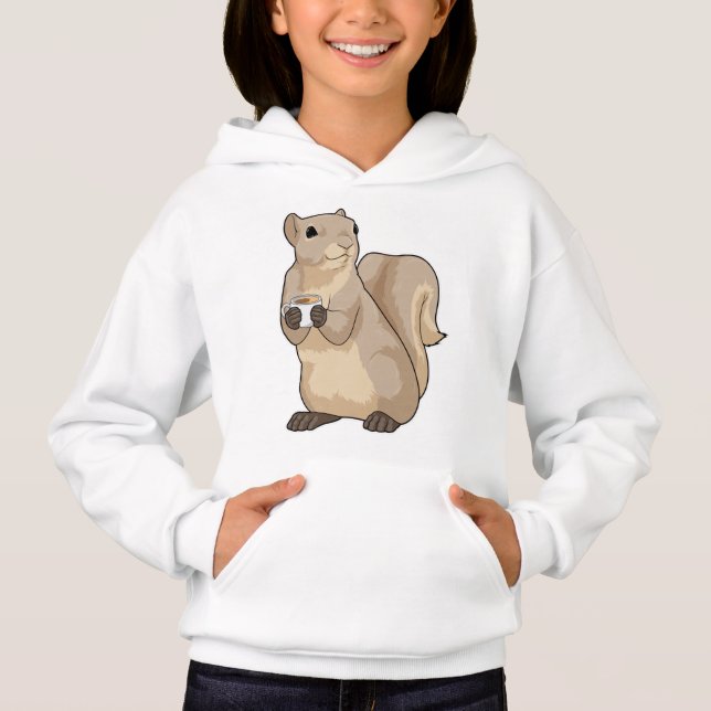 Squirrel Coffee Cup Hoodie (Front)