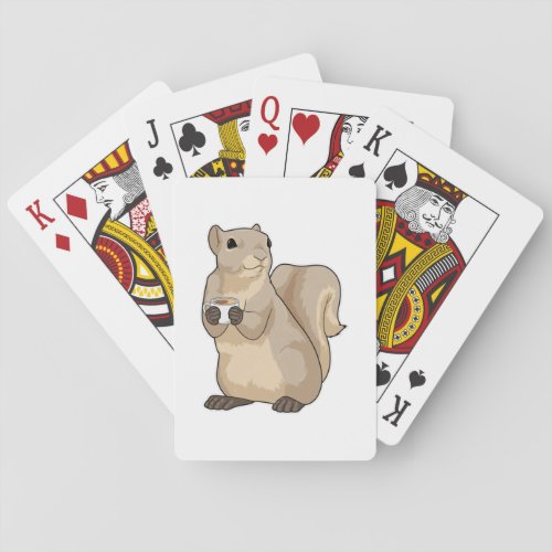 Squirrel Coffee Cup Playing Cards