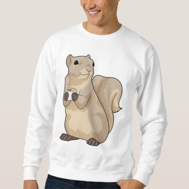 Squirrel Coffee Cup Sweatshirt (Front)