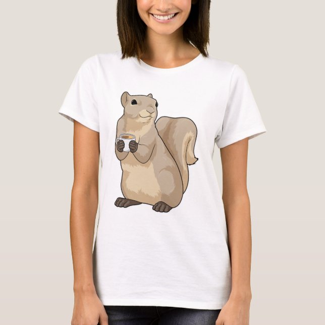 Squirrel Coffee Cup T-Shirt (Front)