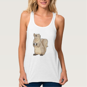 Squirrel Coffee Cup Tank Top
