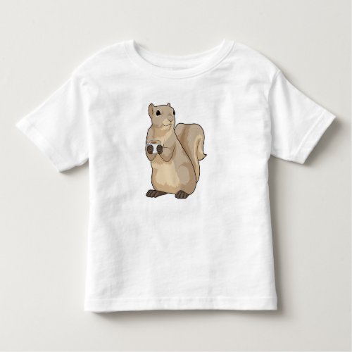 Squirrel Coffee Cup Toddler T_shirt