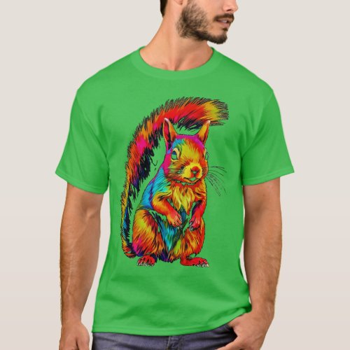 Squirrel colorful 10 T_Shirt