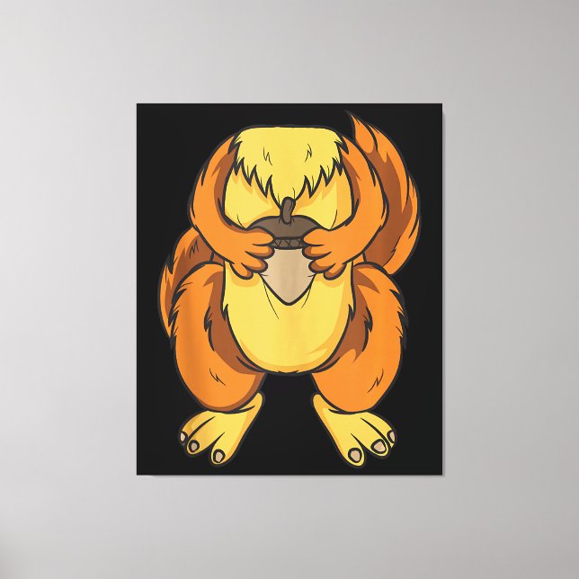 Squirrel Costume Halloween Easy Cosplay Last Canvas Print (Front)