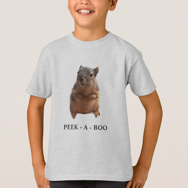 Squirrel Customizable Personalize Kid's T-Shirt  (Front)