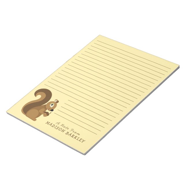 Squirrel Cute Kid's Woodland Notepad (Angled)