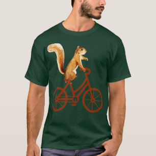 Squirrel Cyclist Bicycle Gift Animal Squirrel T-Shirt