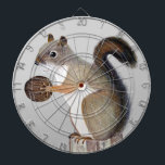 Squirrel Dart Board<br><div class="desc">A color pencil drawing of our Appalachian squirrel, locally known as a 'boomer'. This little fellow is just a bit larger than a chipmunk, but is very tough and territorial. He's also very cute! Customize by changing the background color as you wish!</div>