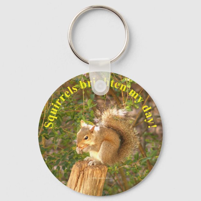Squirrel Day Brightener Keychain (Front)