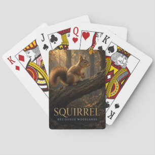 Squirrel Deciduous Woodlands Wildlife ANIMAL Poker Cards