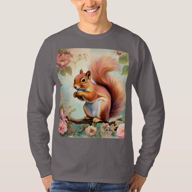 Squirrel designing t-shirts  (Front)