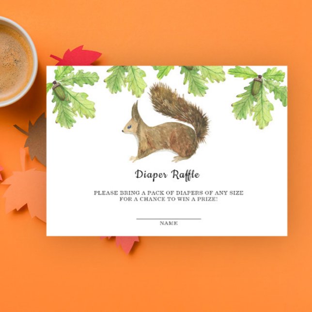 Squirrel - diaper raffle enclosure card (Creator Uploaded)