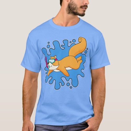 Squirrel Diver Snorkel T_Shirt