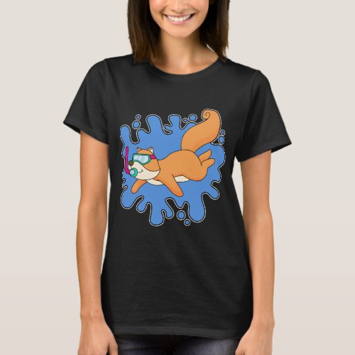 Squirrel Diver Snorkel T_Shirt
