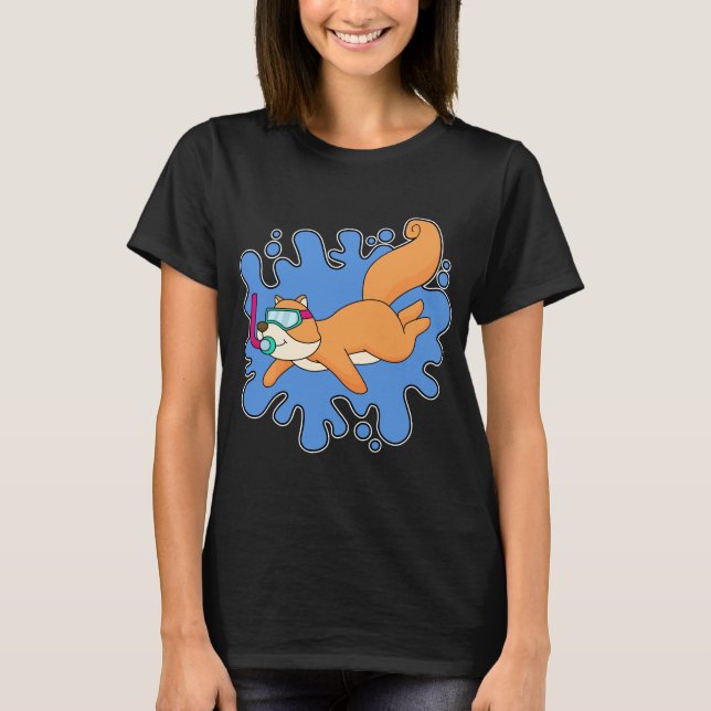 Squirrel Diver Snorkel T-Shirt (Front)