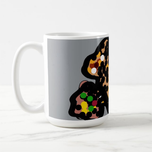 Squirrel dot art  coffee mug (Left)