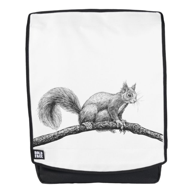 Squirrel drawing backpack (Front)