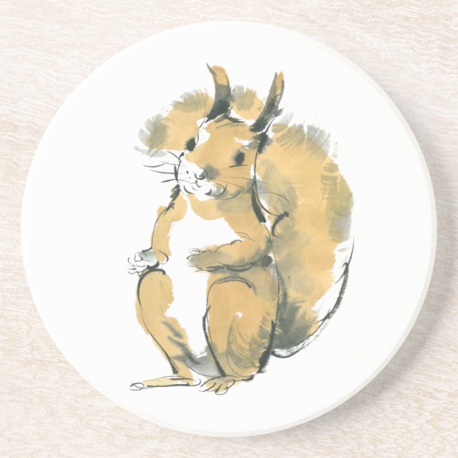 Squirrel Drink Coaster (Front)