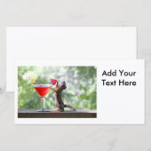 Squirrel Drinking a Cocktail at Happy Hour (Front/Back)