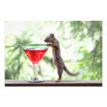 Squirrel Drinking a Cocktail Photo Print Squirrel Drinking a Cocktail Photo Print
