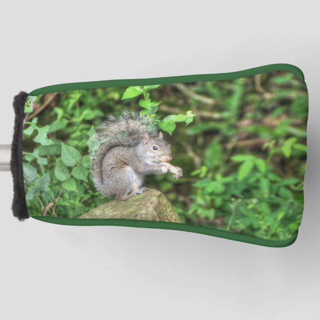 Squirrel Eating a Peanut Golf Head Cover (Front)