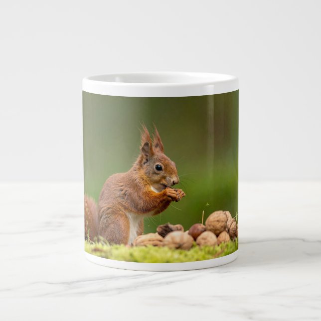 squirrel eating nut giant coffee mug (Front)