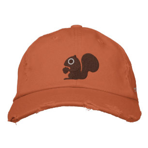 Squirrel Embroidered Baseball Hat