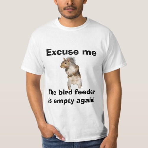 Squirrel Empty Bird Feeder T_Shirt