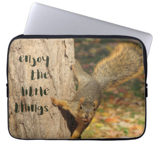 Squirrel Enjoy the Little Things Laptop Sleeve