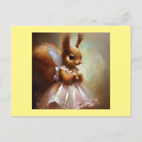 Squirrel Fairy Postcard