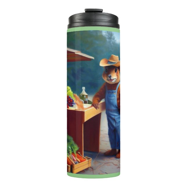 Squirrel Farmer Roadside Stand Thermal Tumbler (Front)