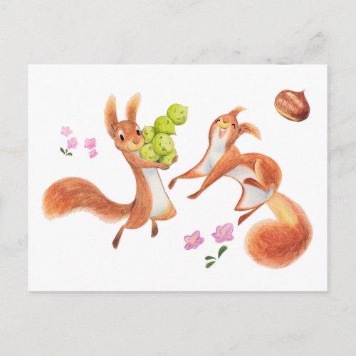 squirrel fest postcard