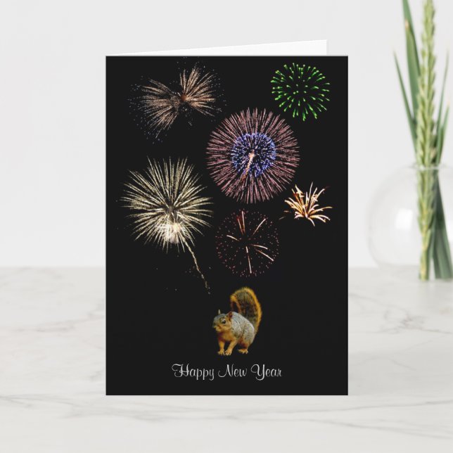 Squirrel Fireworks Card (Front)