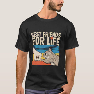 Squirrel Fist Bump Best Friend For Life Retro Vint T-Shirt