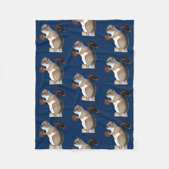 Squirrel Fleece Blanket (Front)