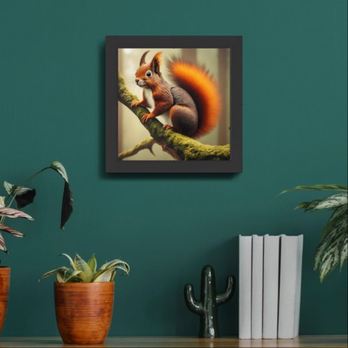 Squirrel  framed art