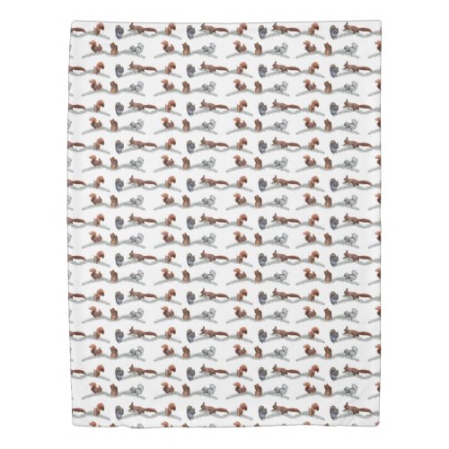 Squirrel Frenzy Duvet Cover choose colour