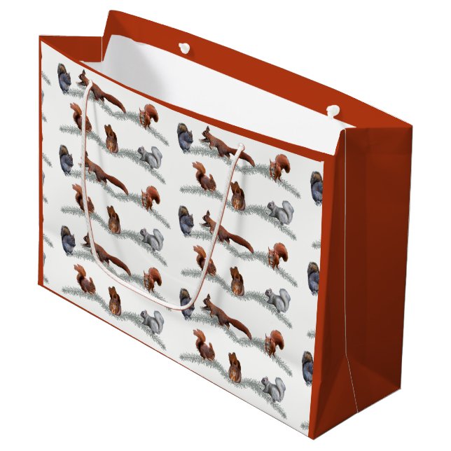 Squirrel Frenzy Gift Bag (Front Angled)