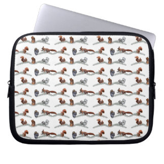 Squirrel Frenzy Laptop Sleeve (choose colour)