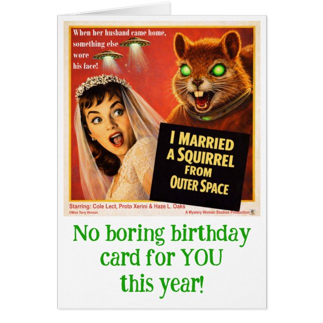 Squirrel from Outer Space Cards (Front)